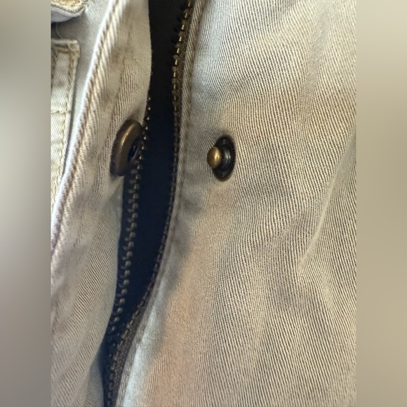 Gap Utility Jacket Khaki Women’s XL Black Lace Full Zip Draw String Belt EUC - Picture 8 of 11